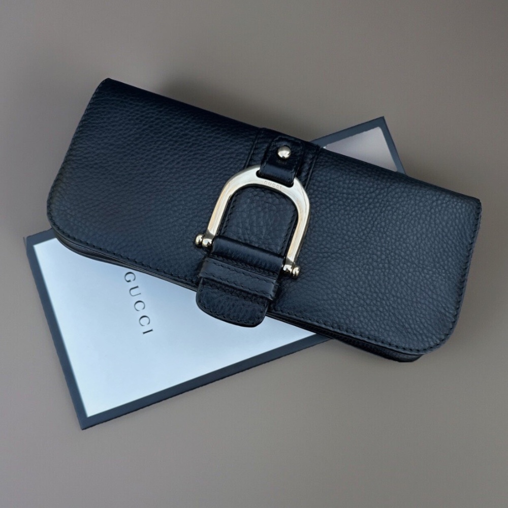 Gucci Greenwich Leather Horsebit Clutch